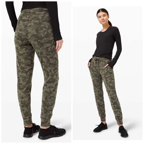 Lululemon Ready to Rulu Jogger 29" Heritage Camo Dark Olive Green Twill Size 8 - Picture 1 of 13